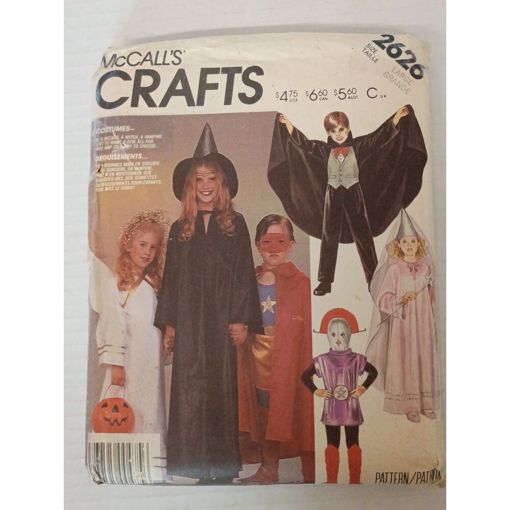 1986 McCall's Crafts 2626 size Large Kidcore Whimsygoth costumes pattern